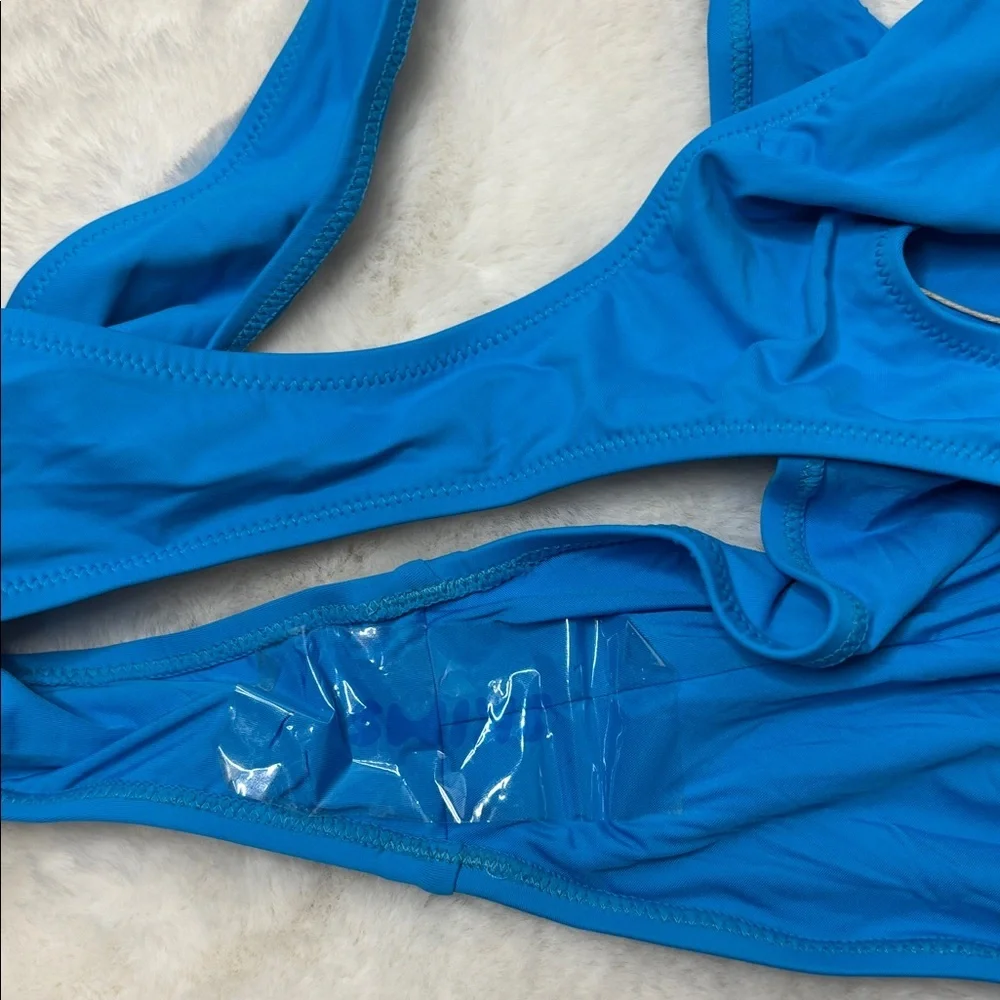 SKIMS Swim Strapless Monokini in Turquoise 2X